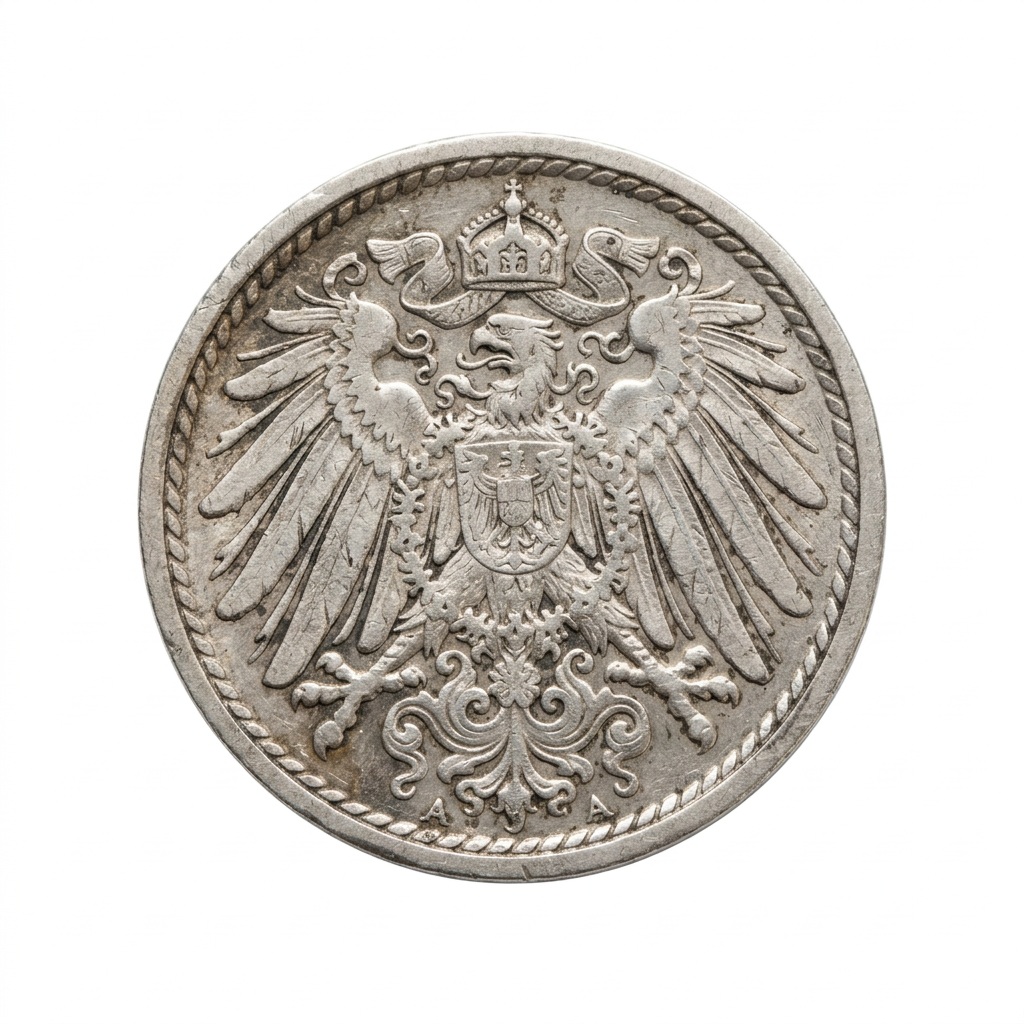 Image retouchée sur fond blanc de la face aigle de la monnaie, certains détails peuvent différer de l’original