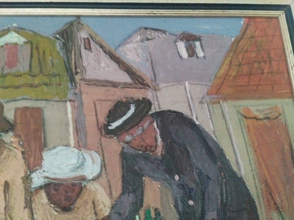 Tableau original, Carlo Jean - Jacques (1943-1990) huile sur panneau haïtien