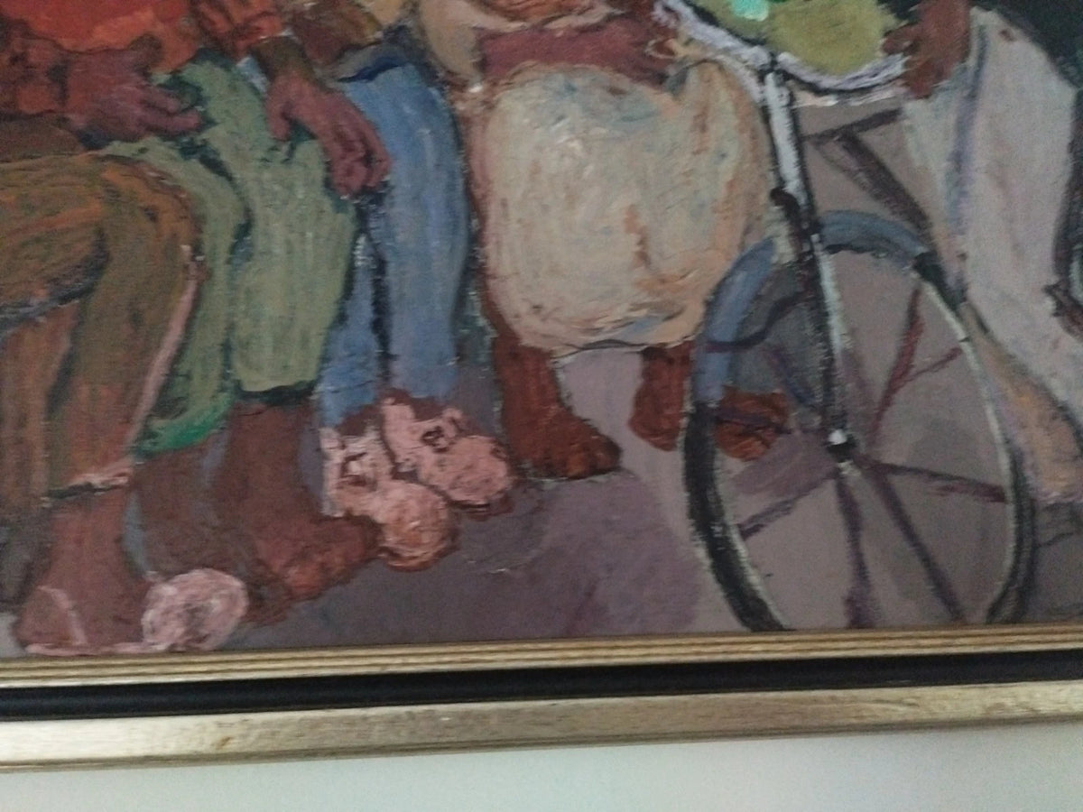 Tableau original, Carlo Jean - Jacques (1943-1990) huile sur panneau haïtien