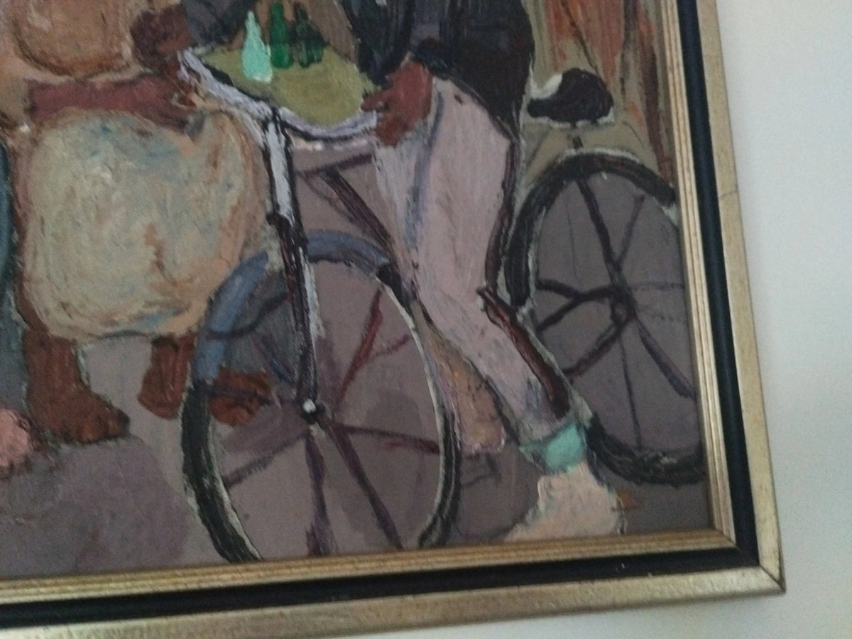 Tableau original, Carlo Jean - Jacques (1943-1990) huile sur panneau haïtien