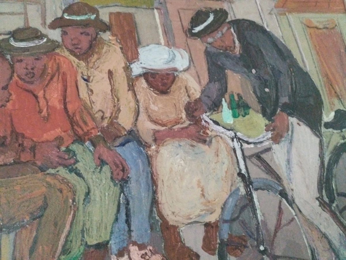 Tableau original, Carlo Jean - Jacques (1943-1990) huile sur panneau haïtien