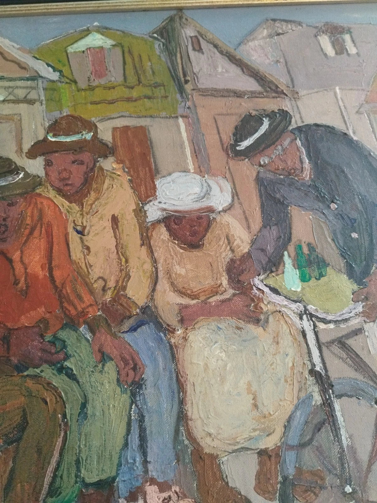 Tableau original, Carlo Jean - Jacques (1943-1990) huile sur panneau haïtien